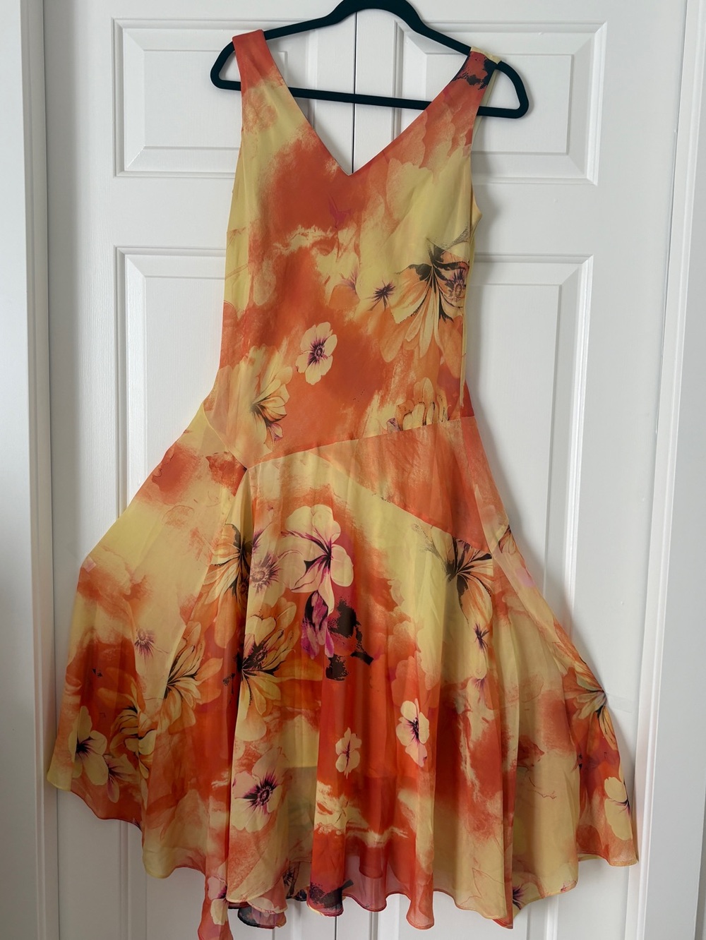 Ladies’ Floral Orange and Yellow Sundress